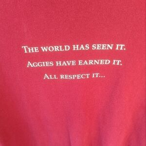 Men's Texas A&M Aggies Maroon T Shirt Size Large Unisex Ring Day 2007